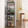 5 Tier Coffee Bar Station with Drawer, Kitchen Stand with