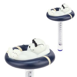 Generic Floating Pool Temperature Thermometer | Easy Read Water Temperature Outdoor & Indoor | Adorable Polar Bear Shape Design Water Thermometer for Swimming Pools Hot Tubs & Spas
