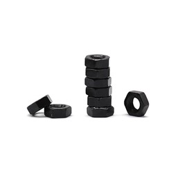 binifiMux 100pcs M2.5-0.45mm Black Hex Nuts Carbon Steel 8.8 Grade