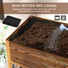Outsunny Raised Garden Bed with Galvanized Steel Frame, Storage Shelf