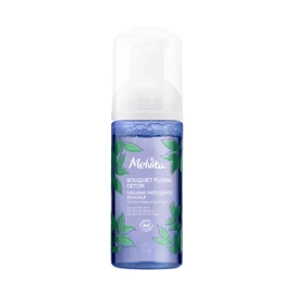 Melvita Gentle and Detoxifying Facial Cleansing Foam - Enriched with Green Tea and Orange Blossom - Natural Balancing Skin - Practical Format 50ml - Flower Bouquet Range