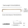 POVEFONK 6 Pack 10 inch(254mm) Champagne Bronze Kitchen Cabinet Handles