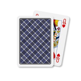 Dal Negro Poker-Blumenstrauß Italien, aus Duplex-Karton, 55 Karten mit Jolly, Rückseite blau, Made in Italy