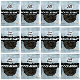 Gustaf's Dutch Licorice Double Salt Coins - 12 Pack of 5.2oz Bags - Salted Black Licorice Coins - Dutch Candy from Netherlands - Salty Black Liquorice Treats