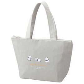 OSK TB-14 Lunch Bag, Panda Lunch Bag with Zipper, Cold Insulation, Aluminum, Stylish, Cute, Tote Bag, Unisex, Kids, Students, Adults