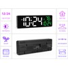 Large LED Digital Wall Clock with Date, Temperature, Auto-Brightness, Auto-DST