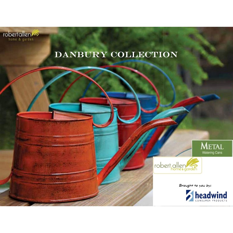 Robert Allen MPT01508 Danbury Watering Can.5 Gallon, Teal/Copper
