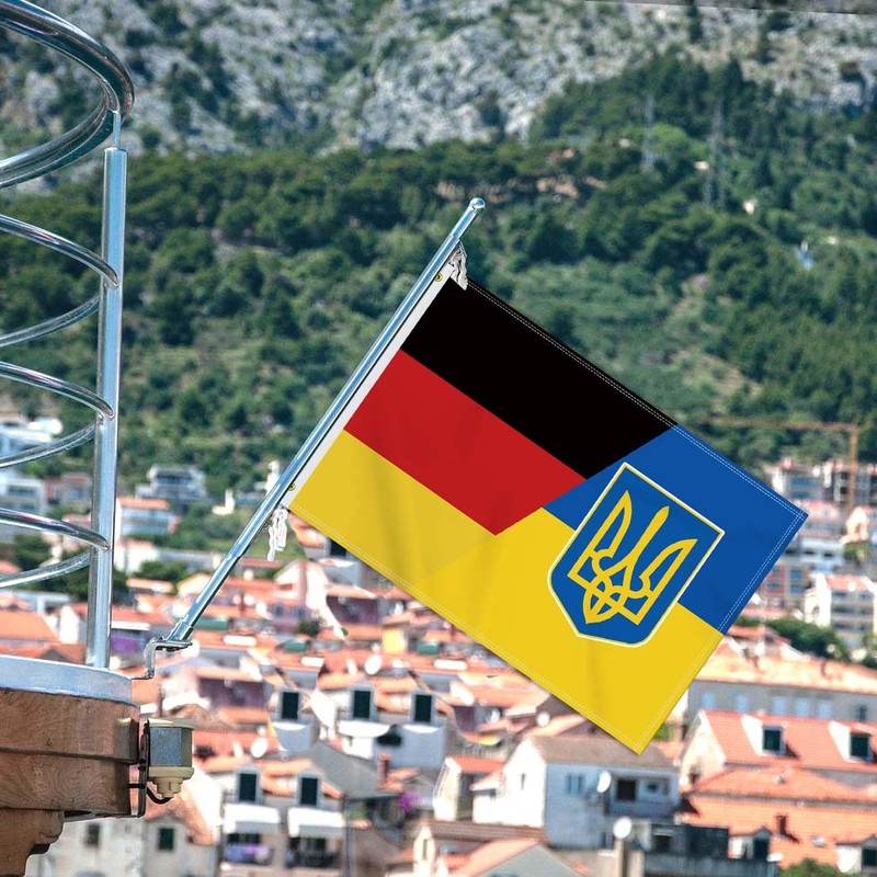 Large 60 x 90 cm Germany Ukraine Flag, 2 x