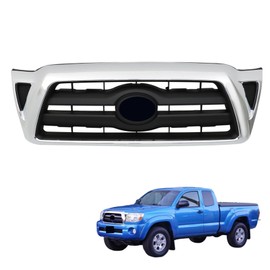 labwork Plastic Front Bumper Upper Grille Chrome and Black Replacement for Tacoma 2005-2011 5310004360