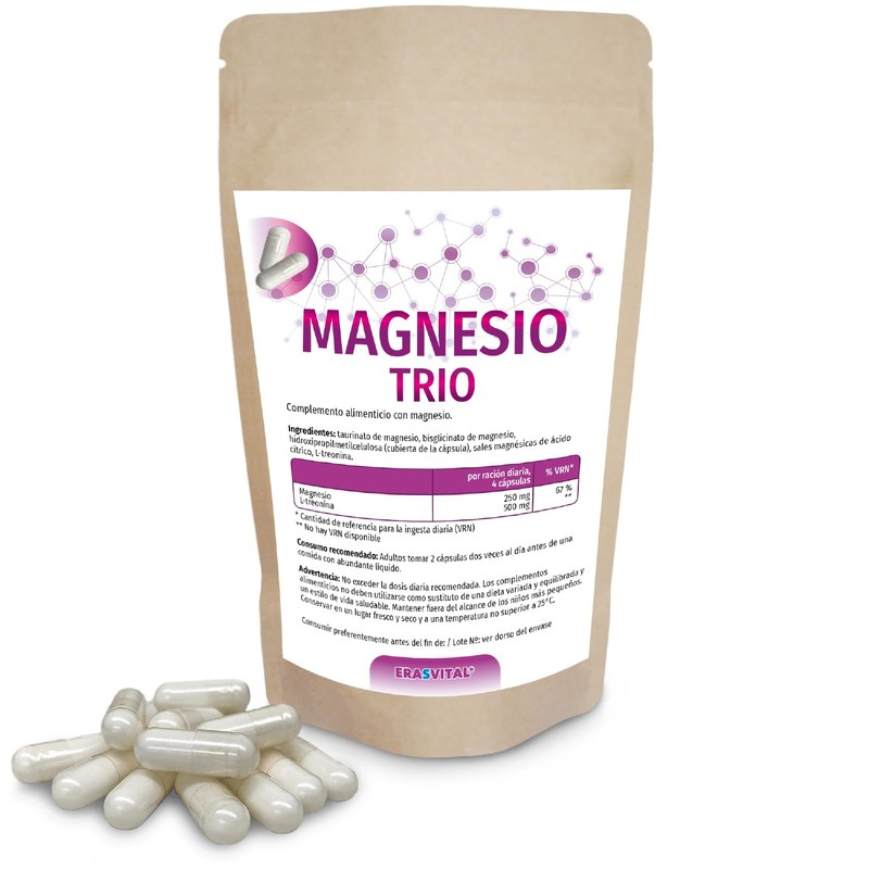 Magnesium Trio capsules with magnesium taurate, magnesium bisglycinate, magnesium citrate