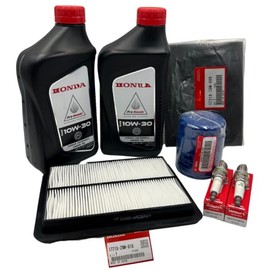 Genuine Tune UP KIT for Honda GXV630 GXV660 GXV690 2 PK Genuine Oil 08207-10W30 with Genuine 15400-PLM-402 Oil Filter AIR Filter 17210-Z6M-010 Pre-Filter 17218-Z6M-000 2PK Spark Plug
