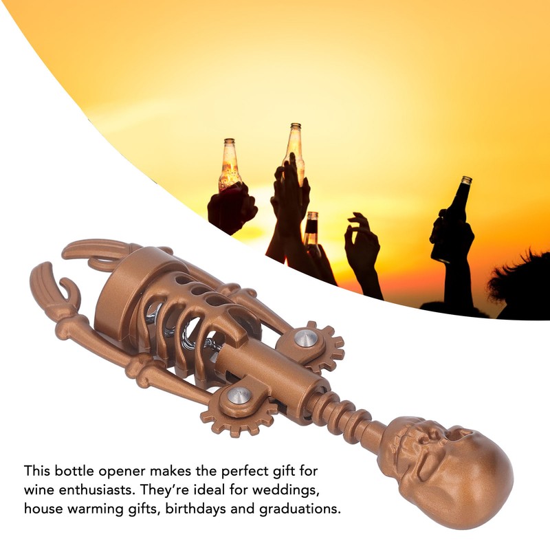 Skull Head Corkscrew Wine Bottle Opener Wine Opener for Birthdays