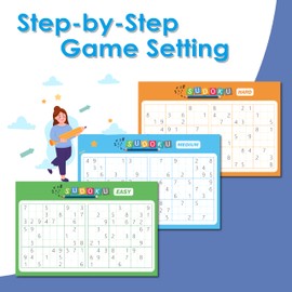 GRANDLMOON 5 Portable Travel Game Activities Pad On The Go Plane Trip Pen Pencil and Paper Game for Kids 6 x 9-inches (75 Sheets) Version 2