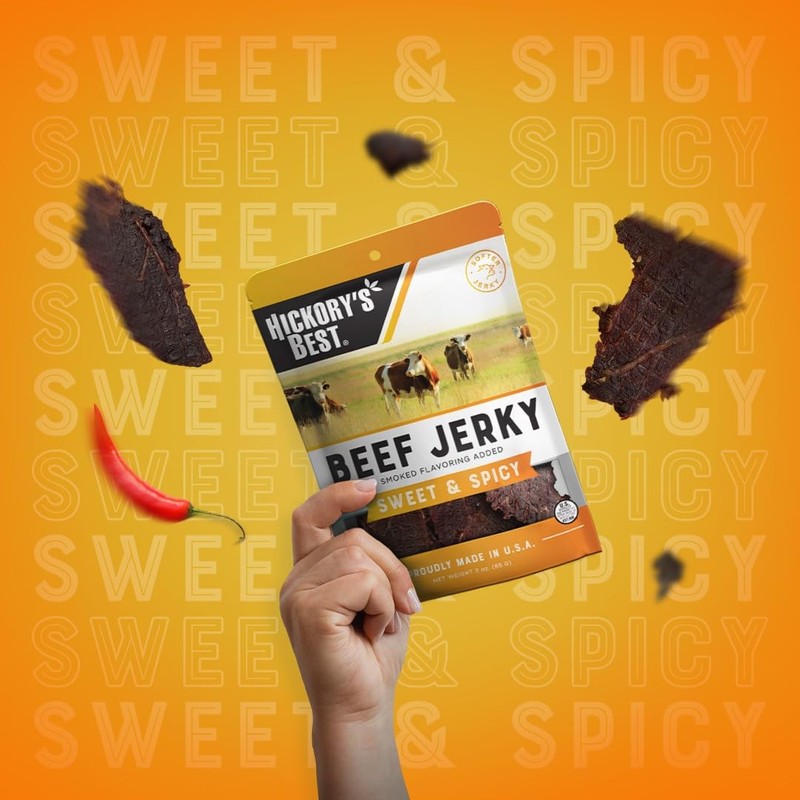 Hickory's Best Sweet & Spicy Beef Jerky 10 oz (Pack