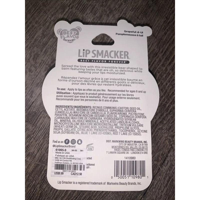 Lip Smacker Claire’s purple lip smacker teddy bear best friend