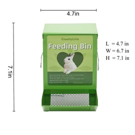 CounttyLivin Metal Small Animal Feeder with Lid, Heavy Duty Feeder, Large Capacity Food Dispenser, Great for Rabbits, Guinea Pigs, Chinchillas and Other Small Animals. (4.6 inch, Purple)