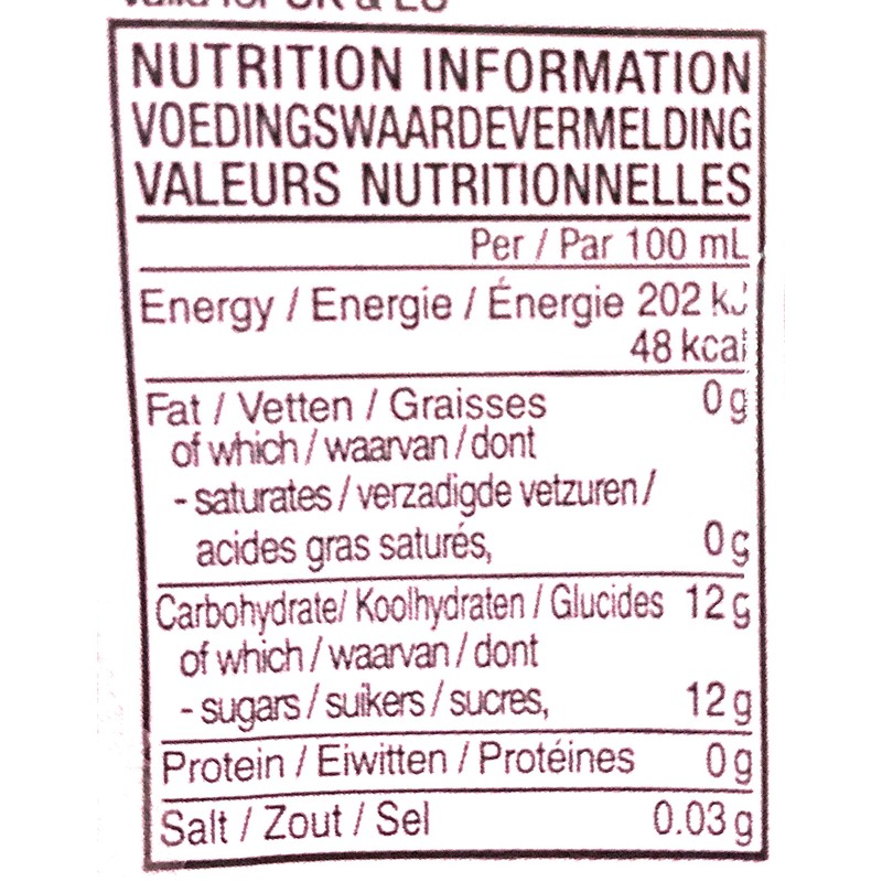 Vita Blackcurrant Juice Drink 8.45 Fl Oz (18 Pack)