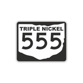 Stickers for Everyone Sticker Ohio State Highway 555 Triple Nickel Decal for Car Truck Bumper Laptop Vinyl Window Wall US