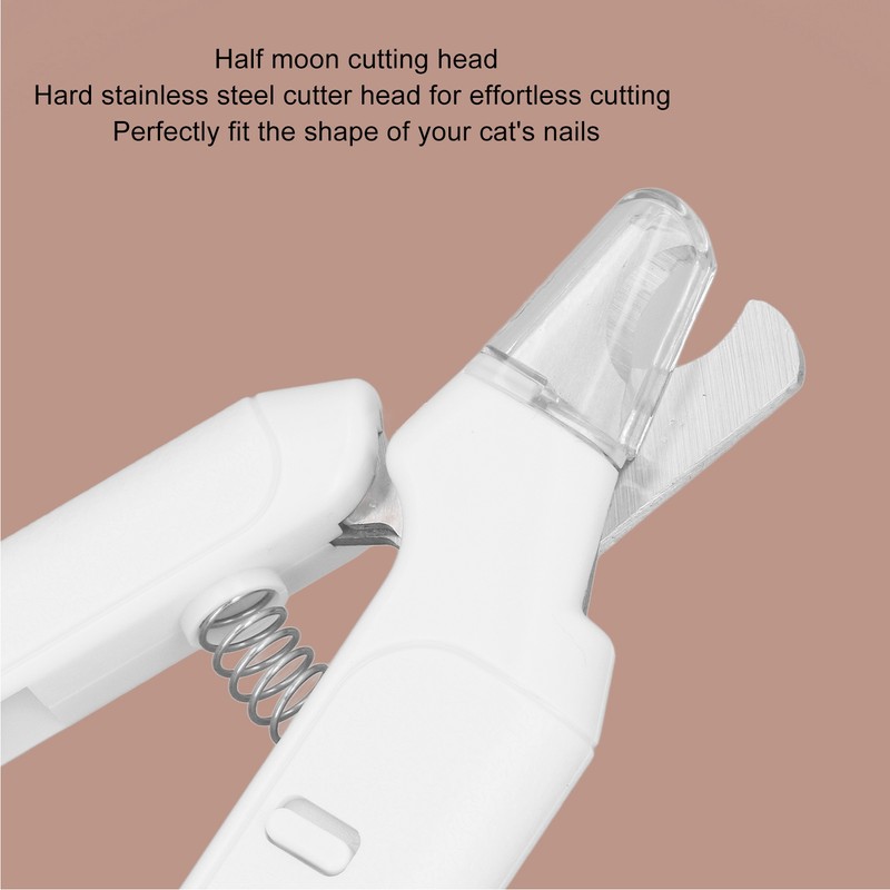 Pet Nail Clipper LED Light Safety Lock Ergonomic Dog Cat