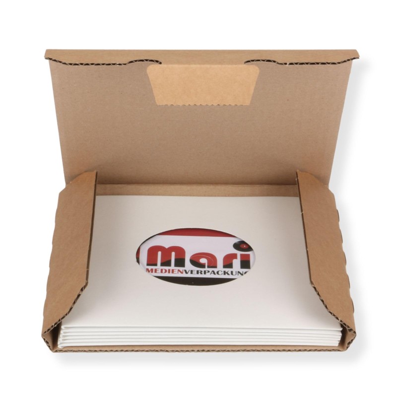 'Pack of 10 Single Vinyl Box 1/7 185X185X12 mm Strong