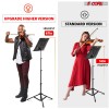 5 Core Adjustable Metal Music Stand 4 Section Foldable Portable