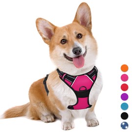 BARKBAY No Pull Dog Harness Large Step in Reflective Dog Harness with Front Clip and Easy Control Handle for Walking Training Running