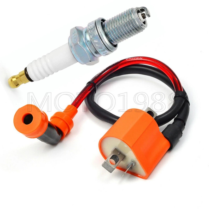 MOTO1988 Ignition Coil & Spark Plug for Yamaha 1989-2004 Warrior