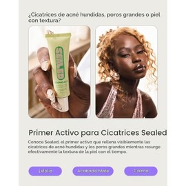 Topicals- Primer activo sellador para rellenar cicatrices para pieles propensas al acné: bueno para imperfecciones, poros, acné y sequedad.