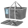 CleverMade Collapsible Laundry Tote - Charcoal Gray 2-Pack 50L -