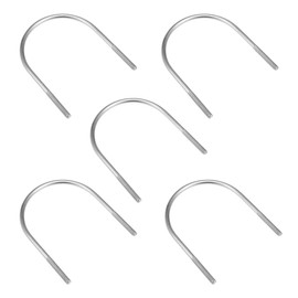 sourcing map U-Bolts 3"(77mm) Inner Width 304 Stainless Steel M6 U-Bolt Fastener for 76mm Pipe Dia 5pcs