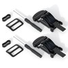 TOKCKYBL Universal Helmet Quick Release Buckle Kit - Stainless Steel