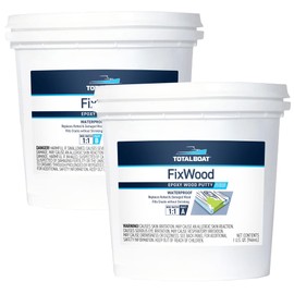 TotalBoat-512885 Fixwood | Marine Grade Epoxy Putty | Stainable Paste Filler for Damaged Wood Repair or Replacement (2-Quart Kit)