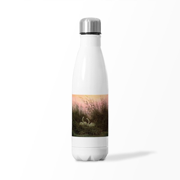 CafePress Swans In The Reeds, 1820 17oz Insulated Water Bottle