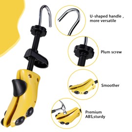 Msentuo Shoe Stretcher Shoe Trees,Adjustable Length & Width for Men and Women,4-Way Adjustable Shoe Expander Widener Shoe Crease Protector (S(for Women's Size Us 5.5-10), Yellow)