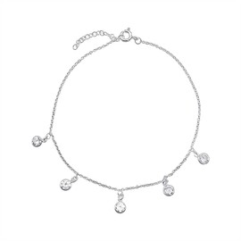 Silverly 925 Sterling Silver Cable Chain Anklet With Starfish Charm 10 Inches - Hypoallergenic Beach Jewellery for Women - Adjustable Dainty Mermaid Ankle Bracelets - Celestial Star Anklets