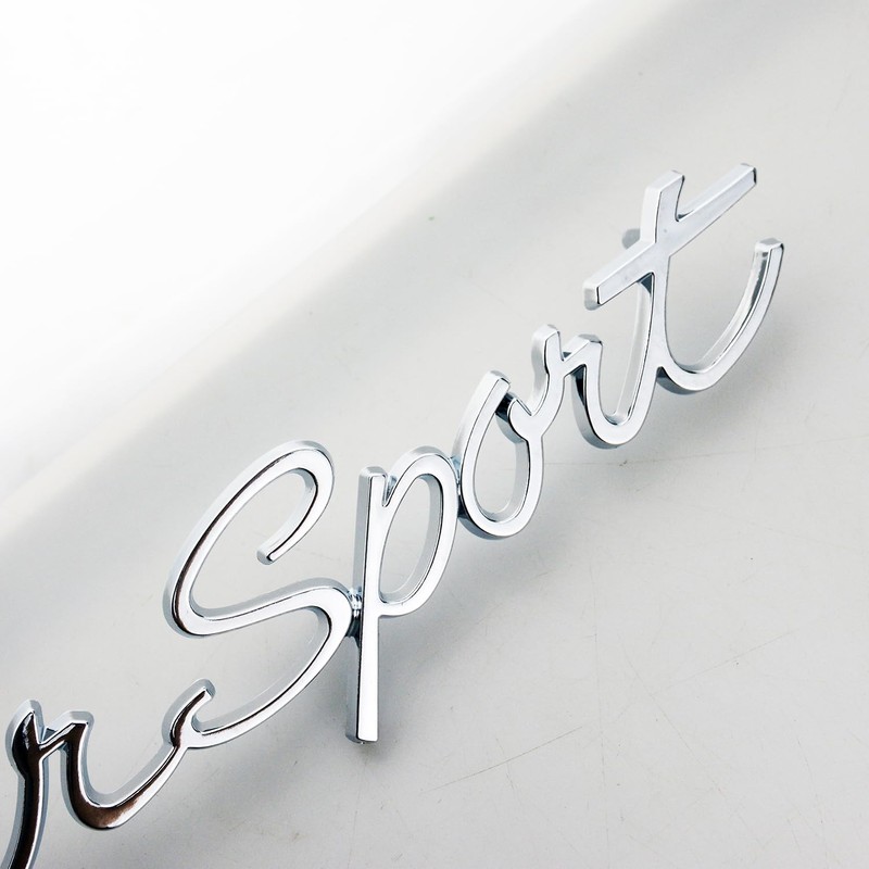 2Pc Super Sport Emblem Front 3D Badge Nameplate Letter Replacement