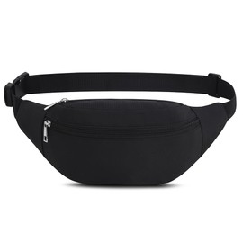Waterproof Bumbags Waist Fanny Pack for Men Women Ladies Fashion Bum Bag with Adjustable Belt for Sport Running Hiking Jogging Girls Women Men (Black)