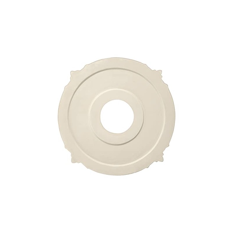 2 Pack White Home Lighting Ceiling Medallions Molded Plastic, 13"