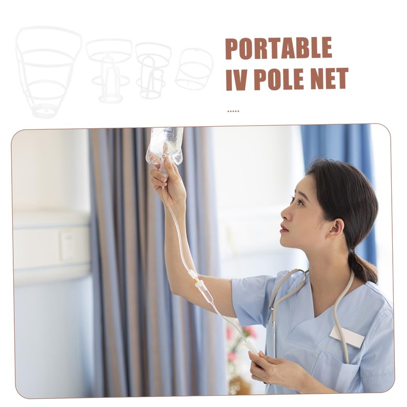 Mikinona 20Pcs Professional Infusion Bottle Nets for Iv Drip Stand