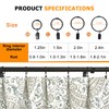 34 PCS Openable Curtain Rings with Clips, 1.25-Inch Inner Diameter