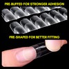 Makartt Medium Square Fake Nail Tips: 120pcs Clear Full Cover