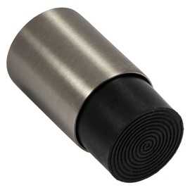 Gedotec Design Stainless Steel Door Stop Rubber Buffer for Wall Mounting – Modern, Depth: 48 mm, 16 mm Rubber Pad, Sturdy Wall Buffer Including Mounting Material, 1 Piece – Wall Door Buffer for