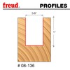 Freud 08-136: 5/8" (Dia.) Double Flute Straight Bit with 3/8"