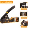 Doppy RJ45/RJ11/RJ12 Pass Through Crimp Tool Kit with 50PCS CAT6