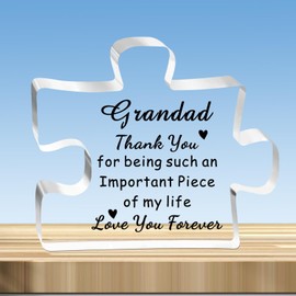 JMIMO Grandad Gifts Grandad Puzzle Grandad Birthday Gifts Christmas Fathers Day Presents for Grandad from Granddaughter Grandson - Thank You For Being Such An Important Piece Of My Life
