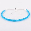 Natural Neon Apatite Gemstone Beads Bolo Bracelet, Adjustable Slider Chain,
