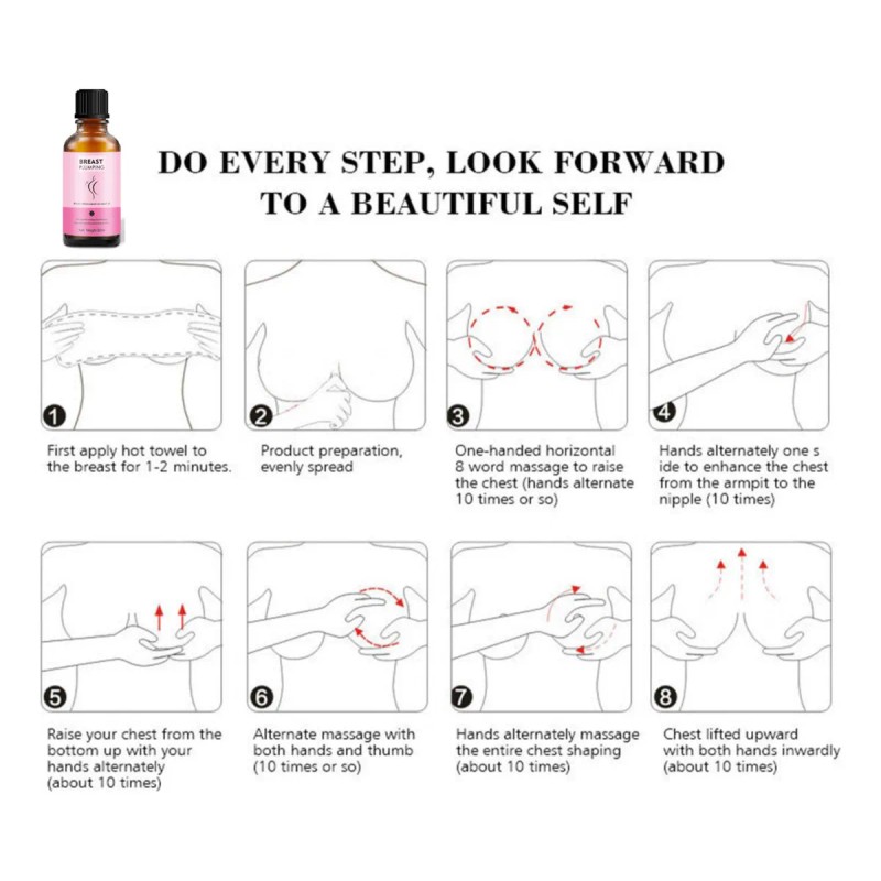 Aceite Para Rellenar Los Senos, Elimina Las Arrugas Del Pech