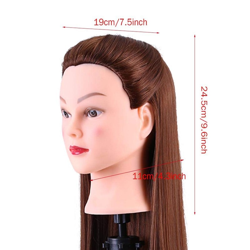 Hair Training Head, Heat Resistant Mannequin Wig Cosmetology Doll Head