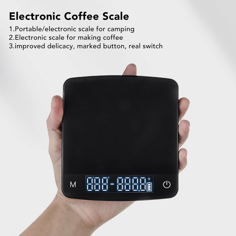 2kg Electronic Coffee Scale ABS PC 1200mah LED Display Rechargeable