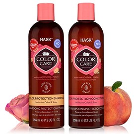 HASK Set De Champú Y Acondicionador Para Cabello Teñido  Sin Sulfatos, Sin Parabenos, Sin Gluten, Vegano, Libre De Crueldad Animal, Seguro Para El
